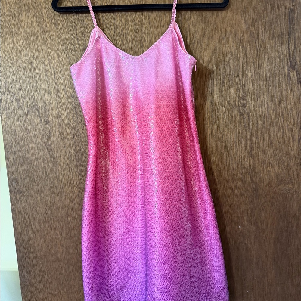 Lola and the Boys Pink Ombre Sequin Dress